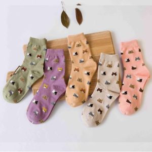 1 Pair Cute Cat Pattern Socks