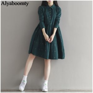 Vintage Women Loose Dress