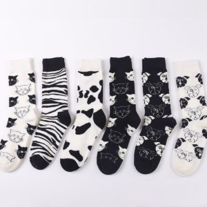 Unisex Cartoon Cat Casual Socks